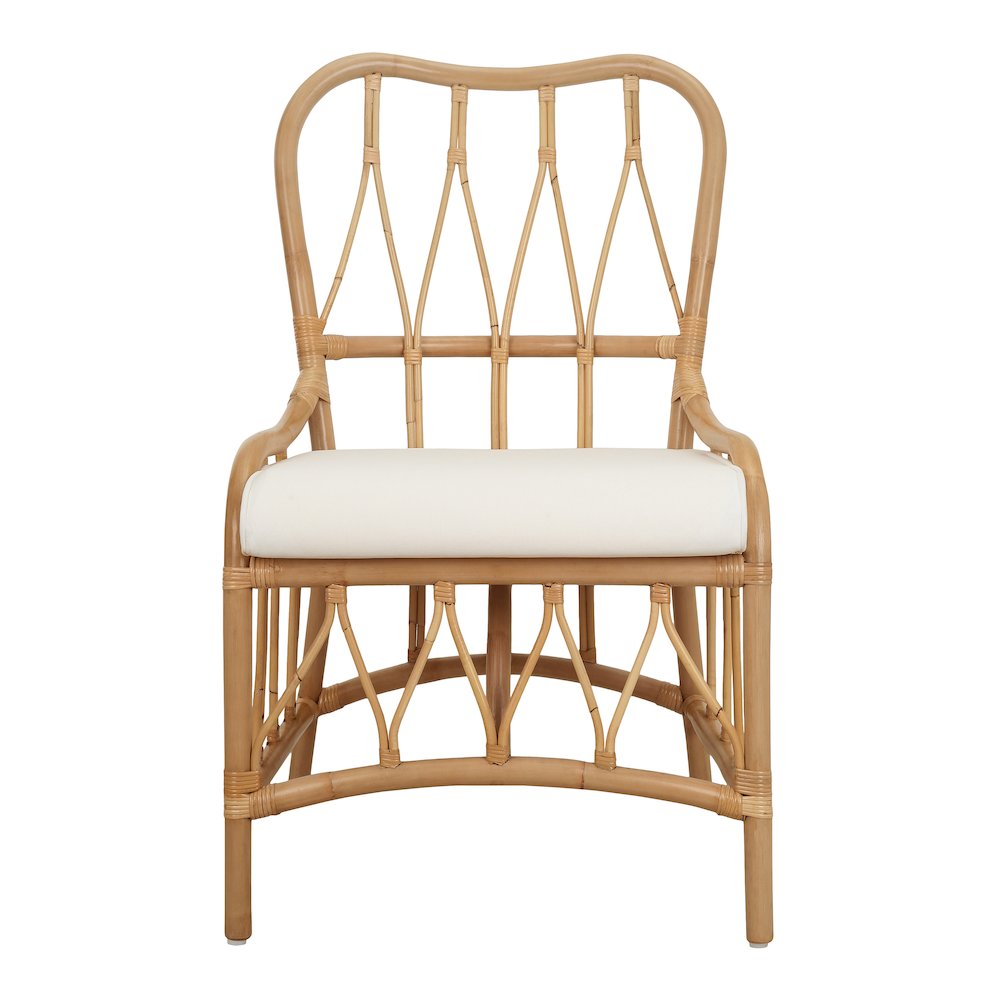 Ayanna Rattan Dining Side Chair - Natural Wheat. Picture 3