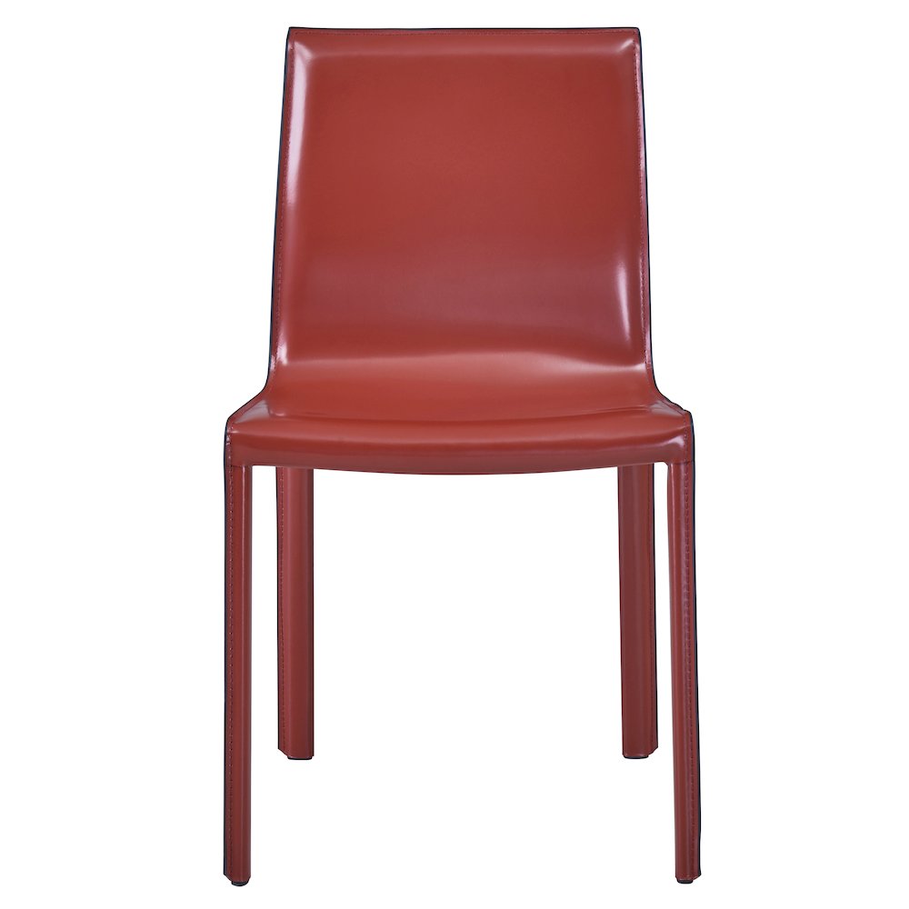 Recycled Leather Chair,Set of 2, Cordovan. Picture 2