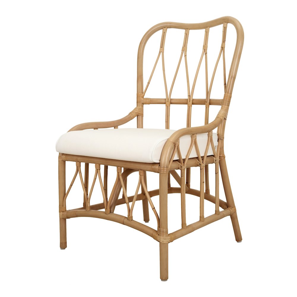 Ayanna Rattan Dining Side Chair - Natural Wheat. Picture 1
