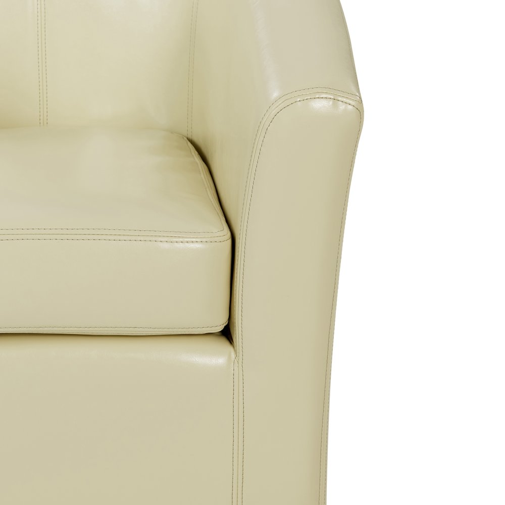 Hayden Bonded Leather Swivel Accent Arm Chair. Picture 3