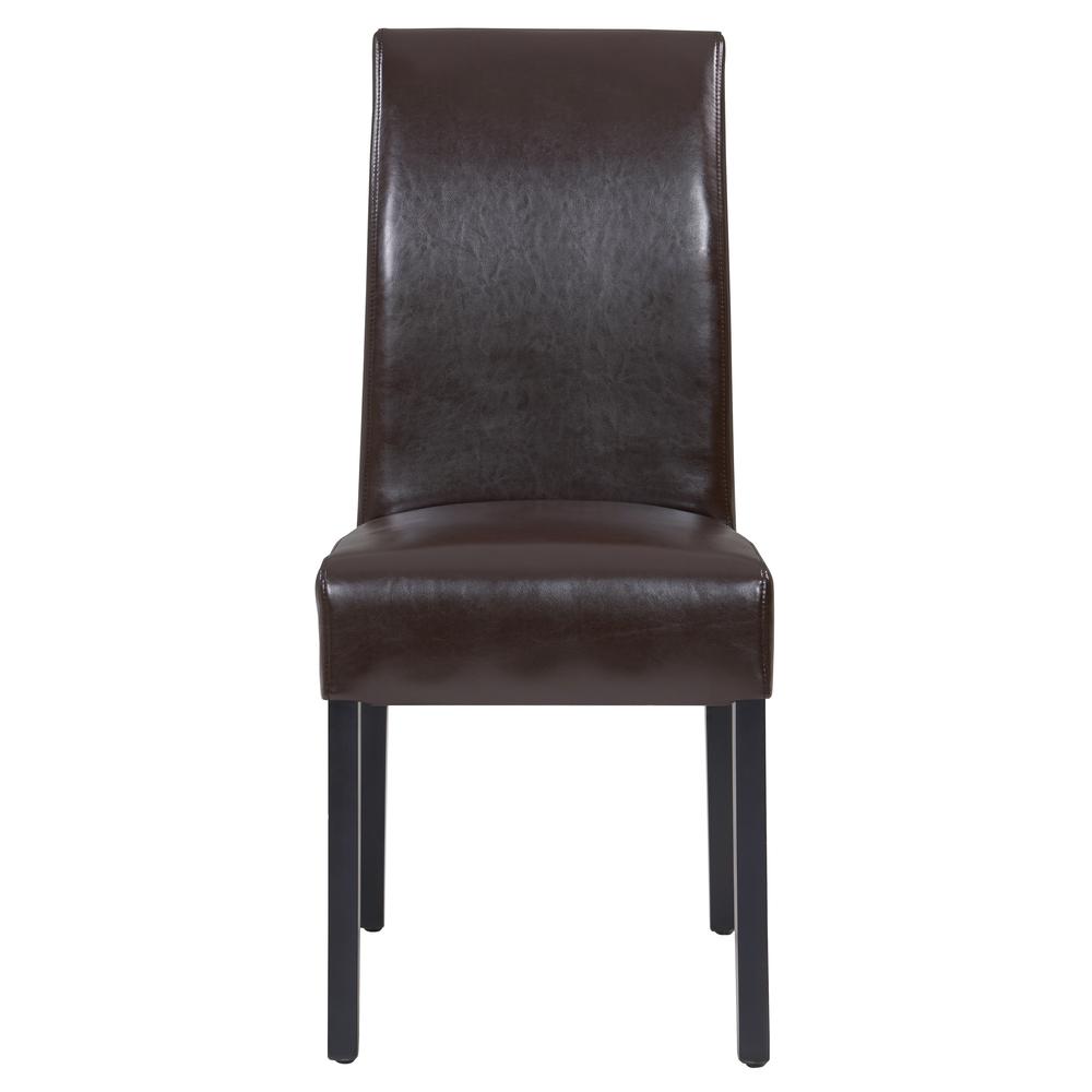 Leather Chair,Set of 2, Brown. Picture 2