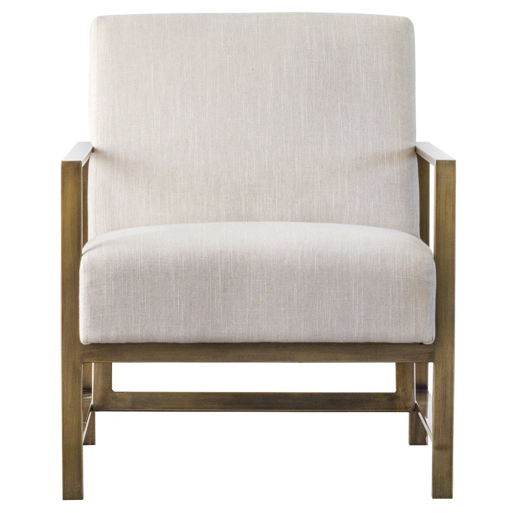 Francis Linen Accent Arm Chair. Picture 1