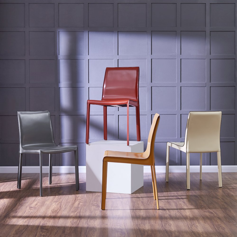 Gervin Recycled Leather Chair, (Set of 2). Picture 7