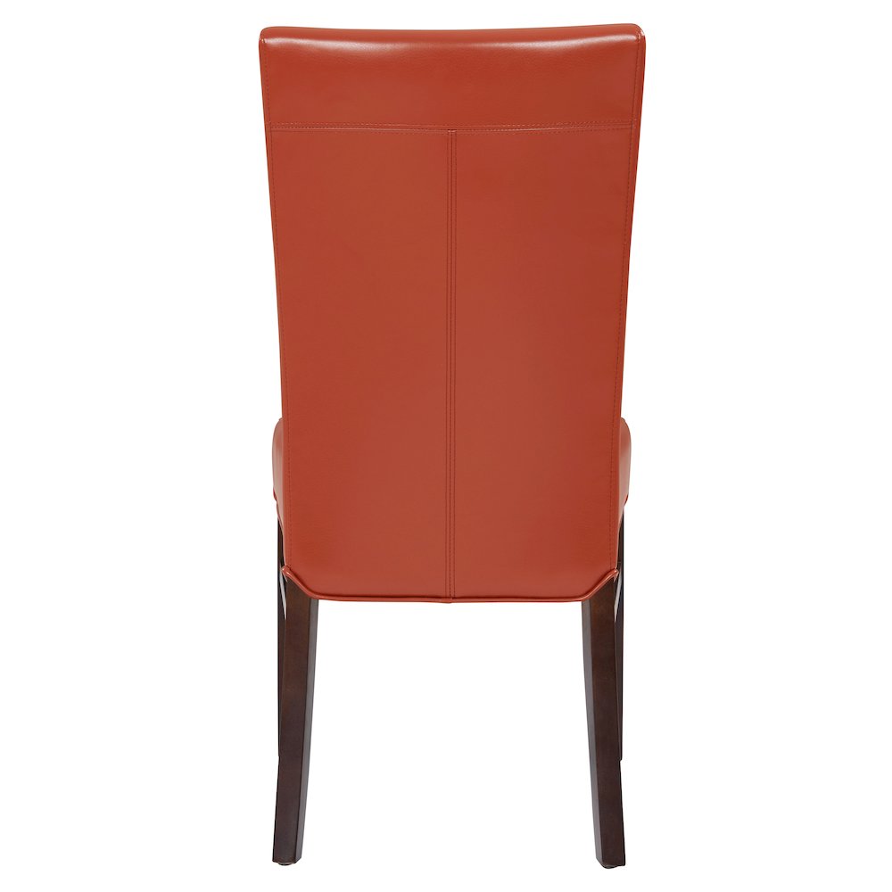 Bonded Leather Dining Chair,Set of 2, Pumpkin. Picture 4
