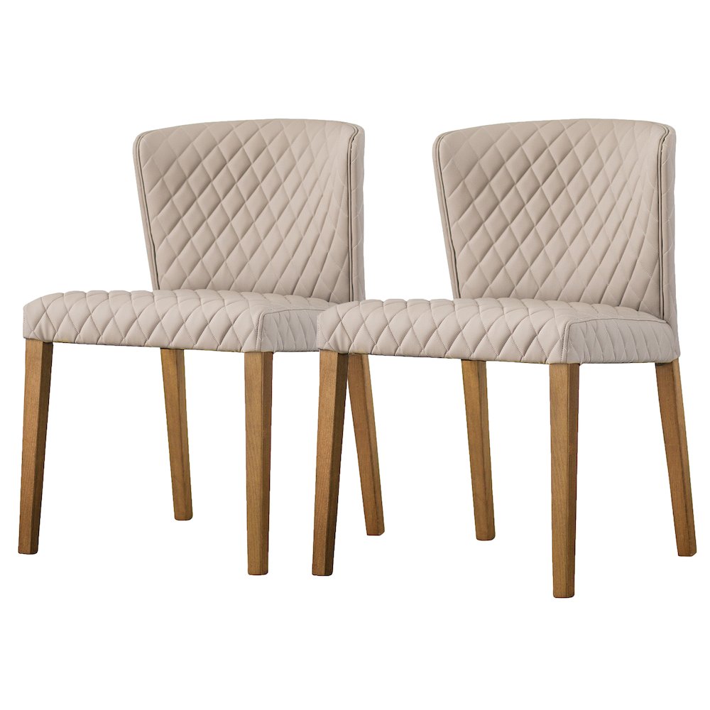 Albie Diamond Stitching Faux Leather Dining Side Chair, (Set of 2). Picture 9