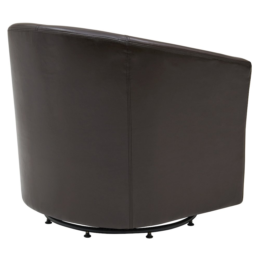 Swivel Bonded Leather Chair, Brown. Picture 5