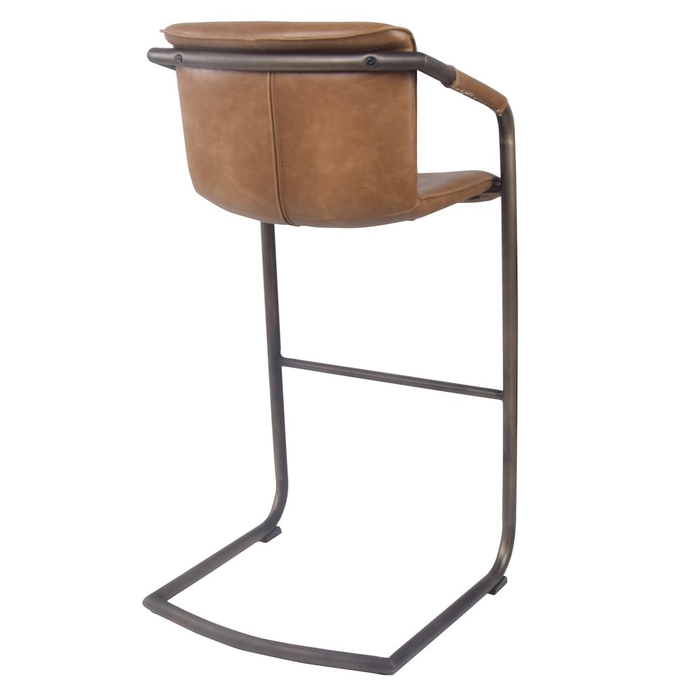 Indy Faux Leather Bar Stool, (Set of 2). Picture 4