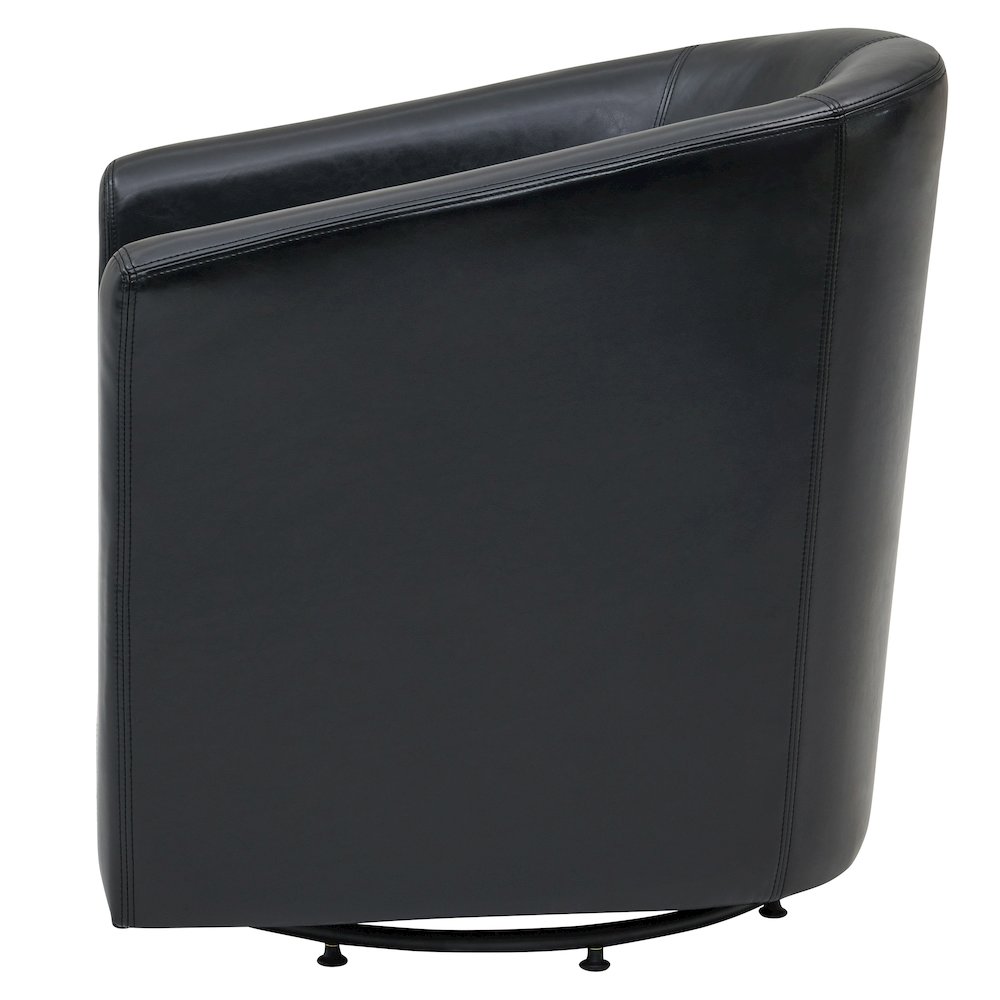 Hayden Bonded Leather Swivel Accent Arm Chair. Picture 2