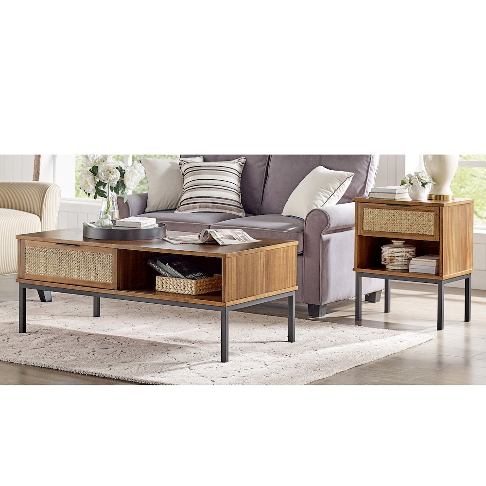 Caine Rattan Nightstand. Picture 6