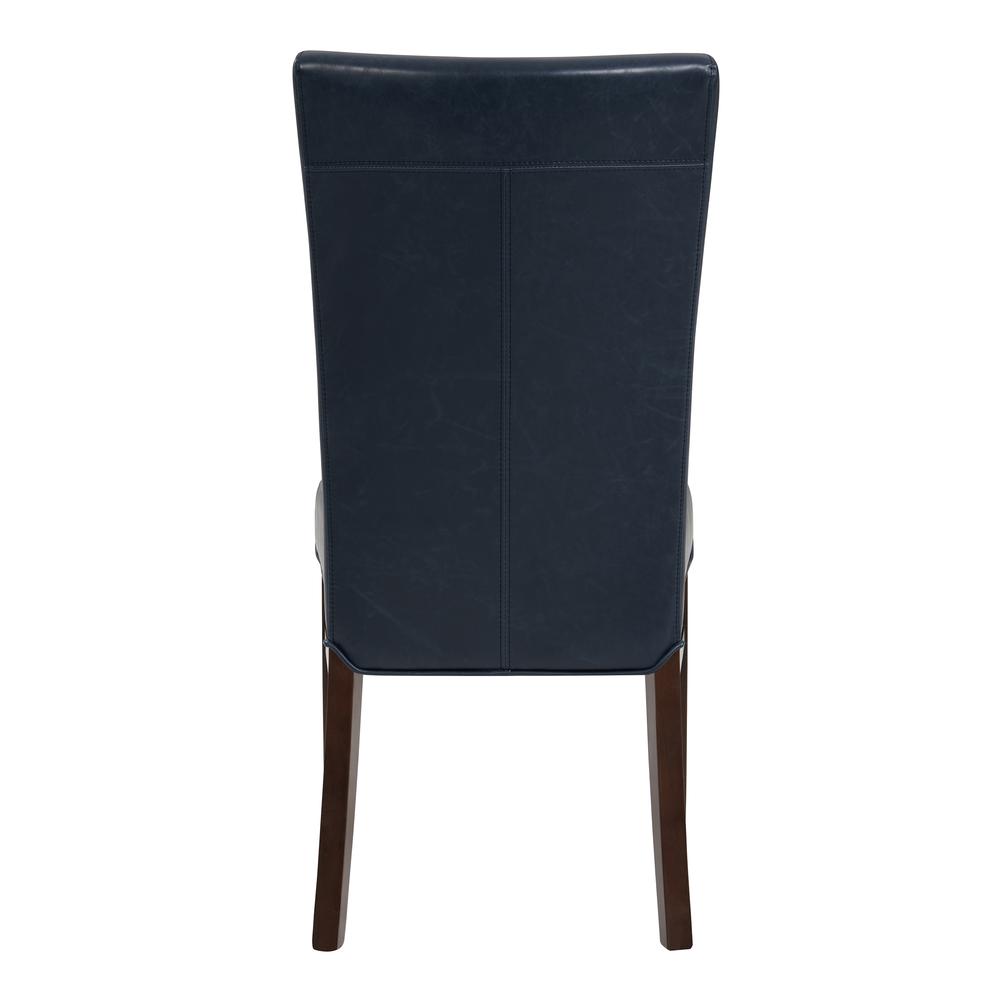 Bonded Leather Chair,Set of 2, Vintage Blue. Picture 5