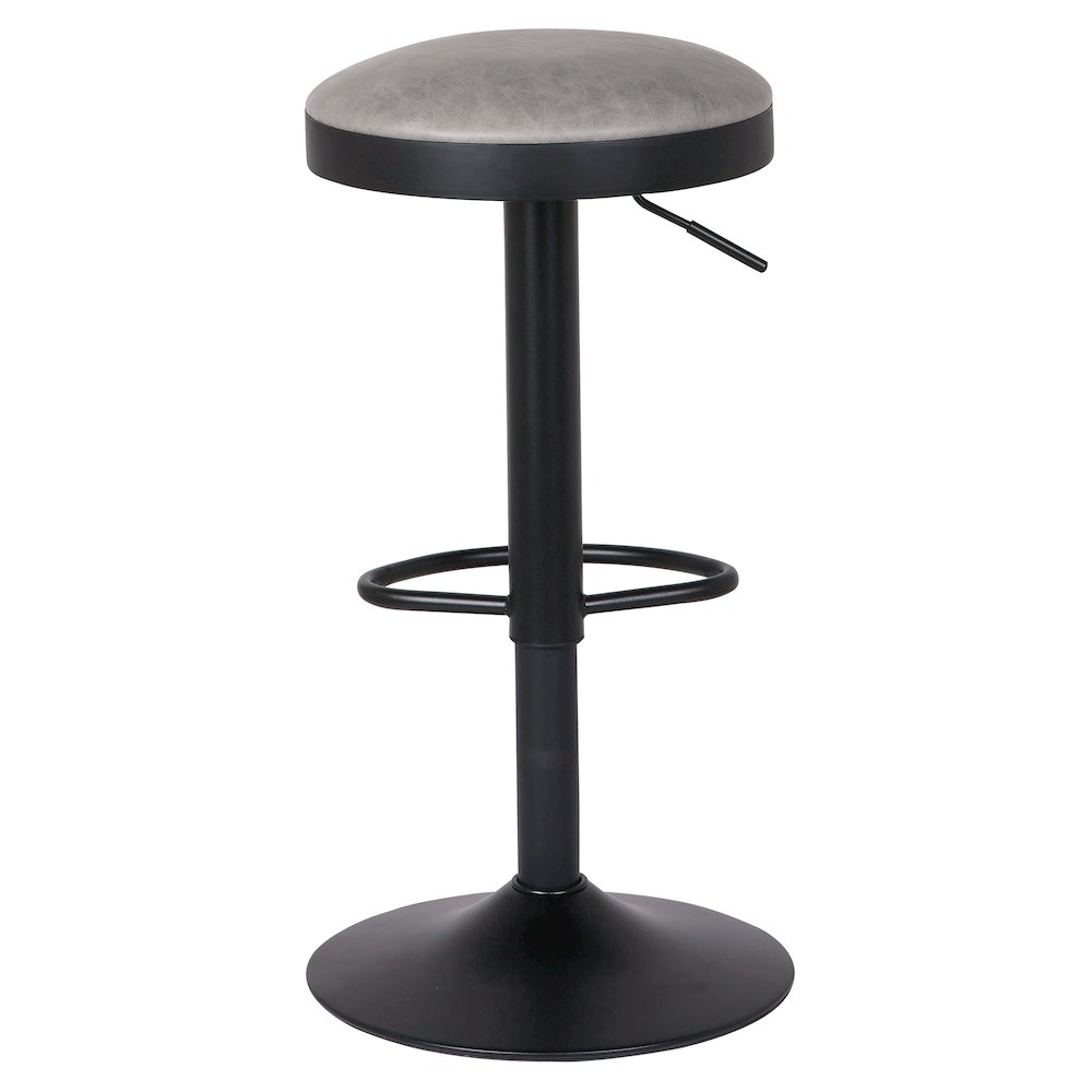 Juno Faux Leather Gaslift Backless Swivel Bar Stool, (Set of 2). Picture 3
