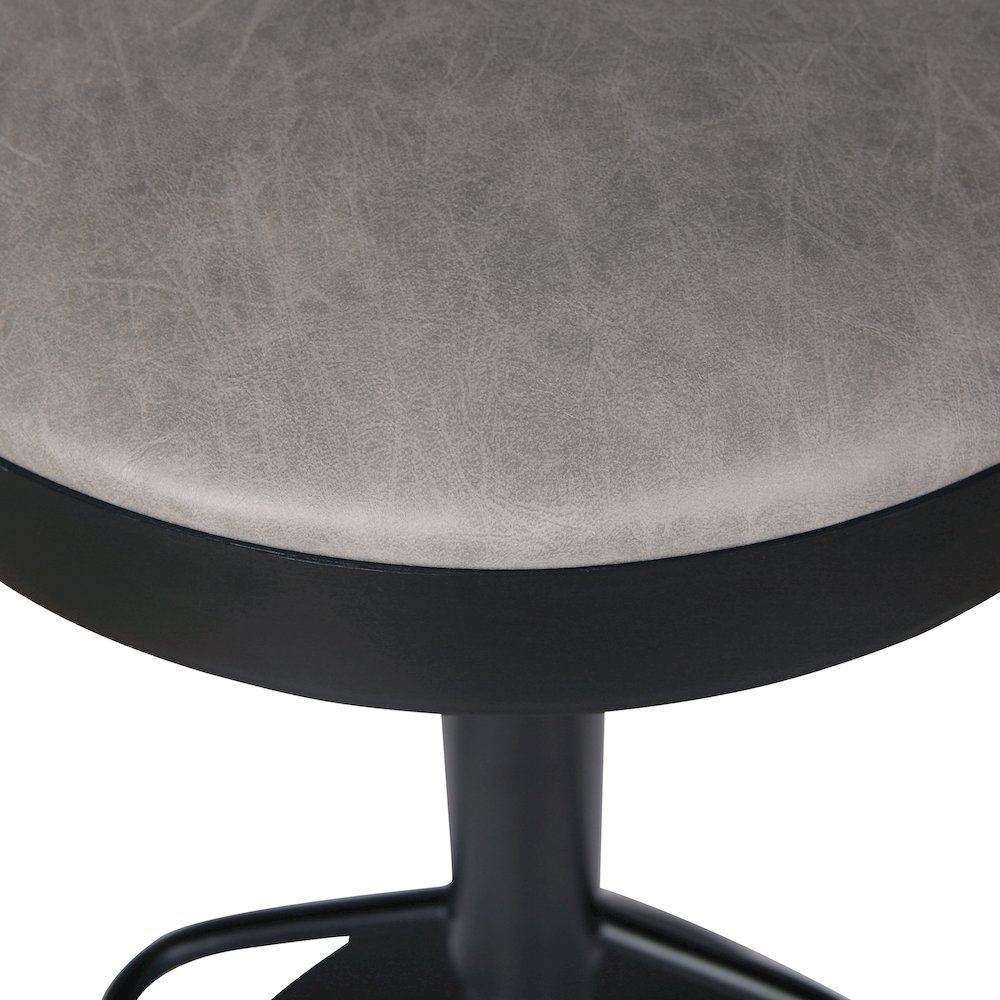 Juno Faux Leather Gaslift Backless Swivel Bar Stool, (Set of 2). Picture 5