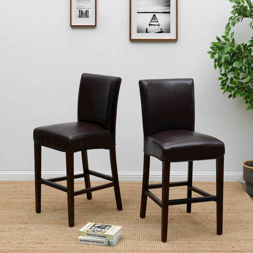 Milton Bonded Leather Counter Stool. Picture 5