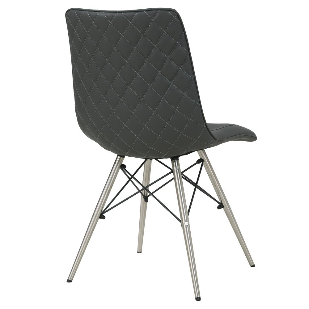 Blaine PU Chair Stainless Steel Legs, (Set of 2). Picture 5