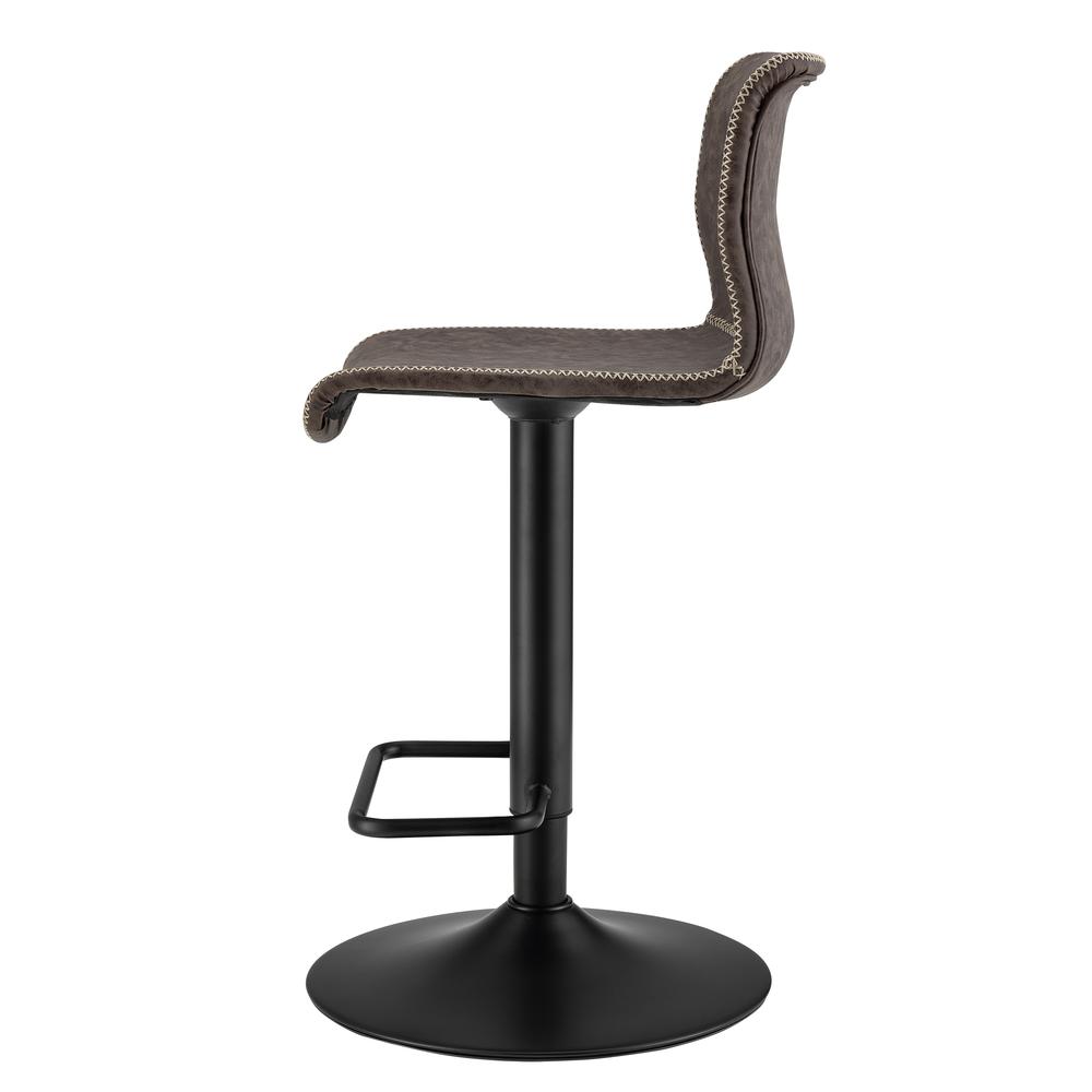 Jayden PU Leather Low back Gaslift Bar Stool, (Set of 2). Picture 3