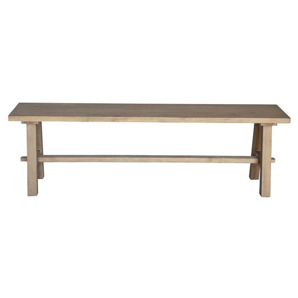 59" Bench, Brushed Smoke. Picture 1