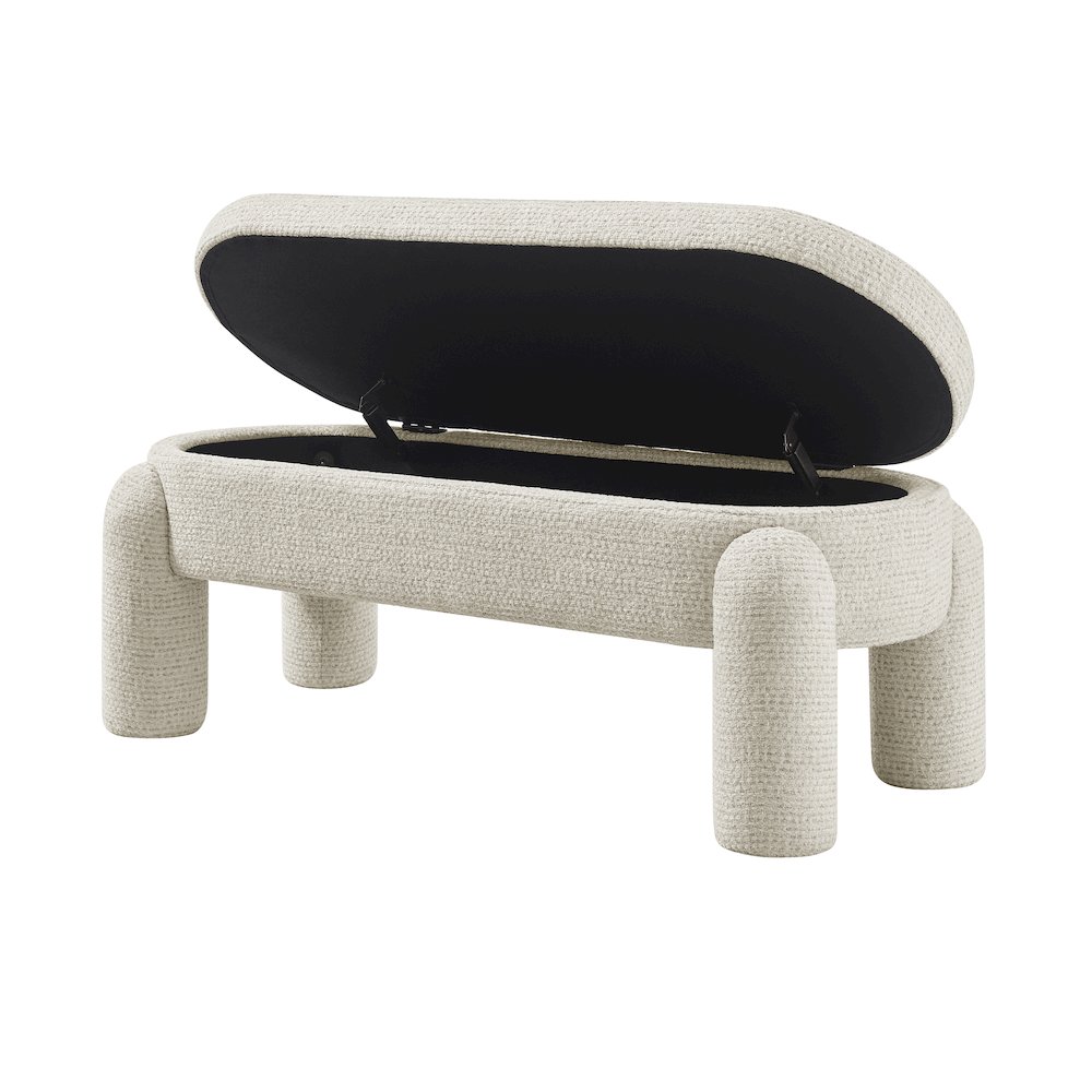 Bowden Bench - Salzburg Beige Chenille. Picture 9