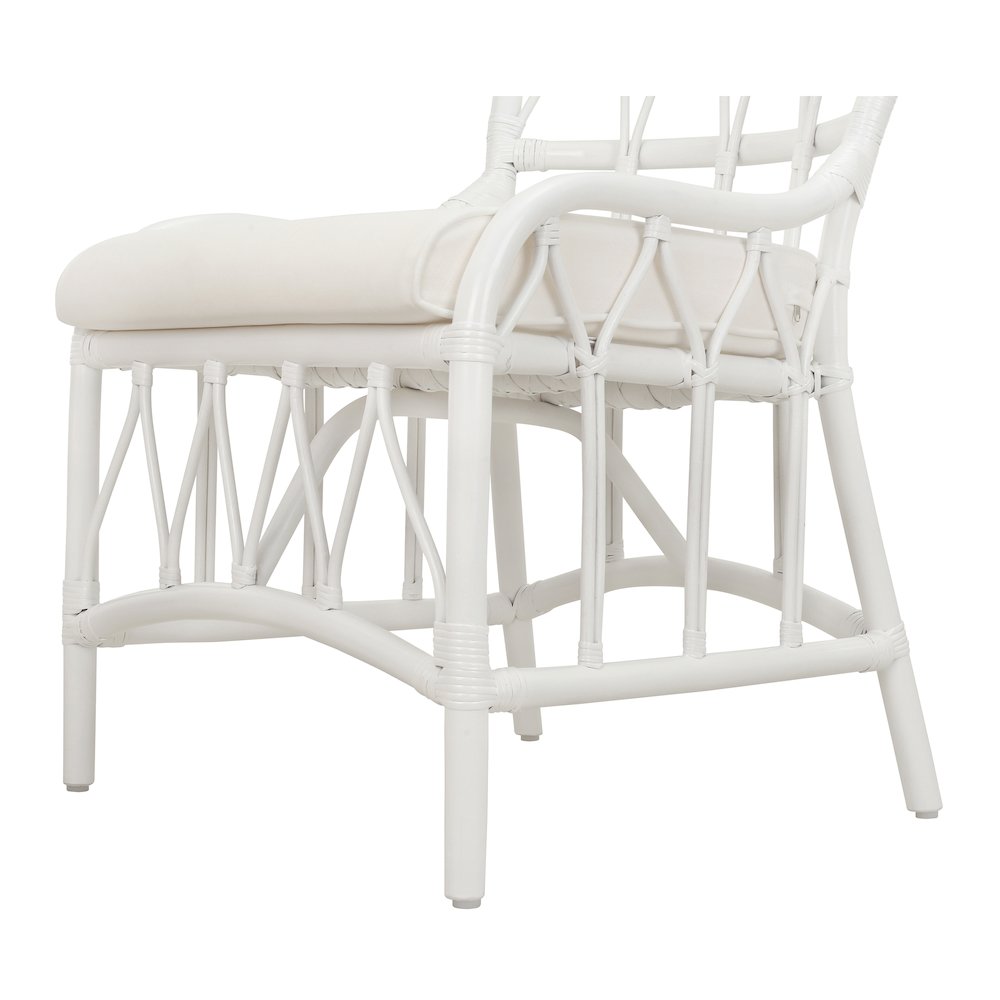 Ayanna Rattan Dining Side Chair - White. Picture 6