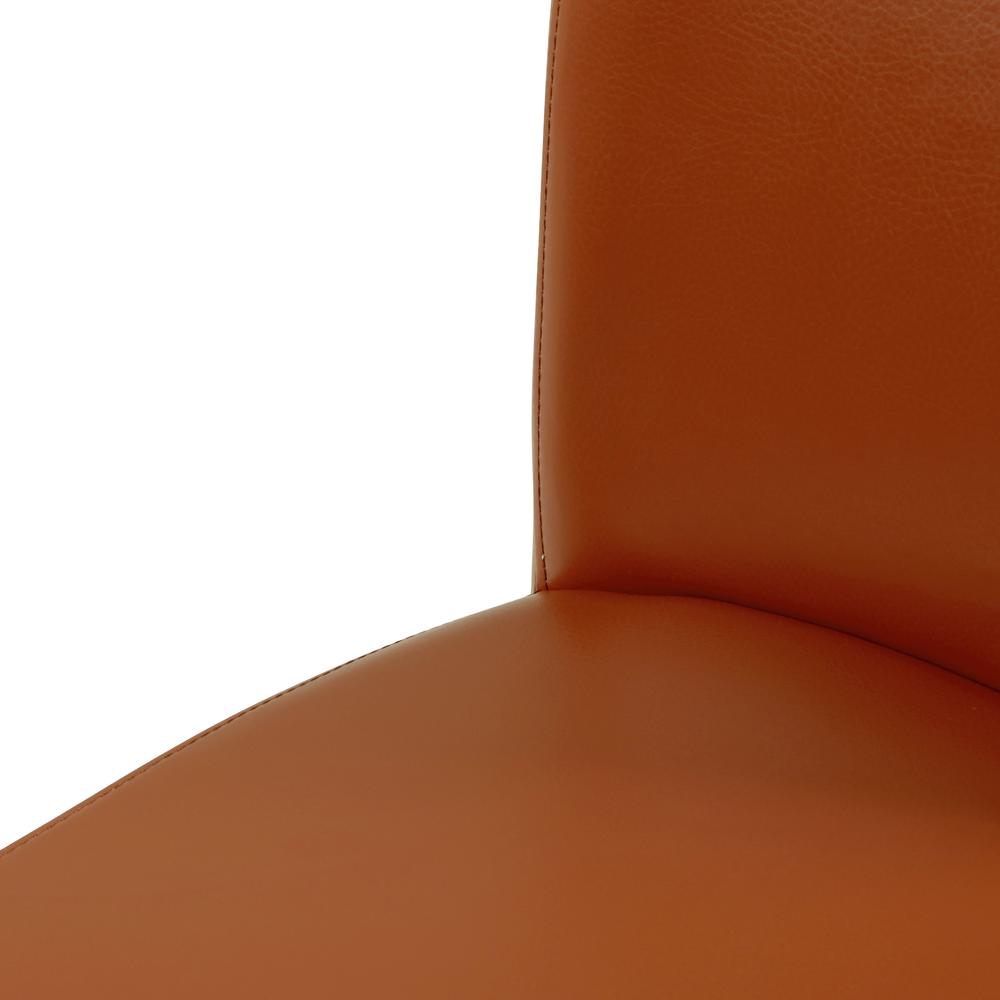 Bonded Leather Counter Stool, Pumpkin. Leg color: Wenge Brown.. Picture 6