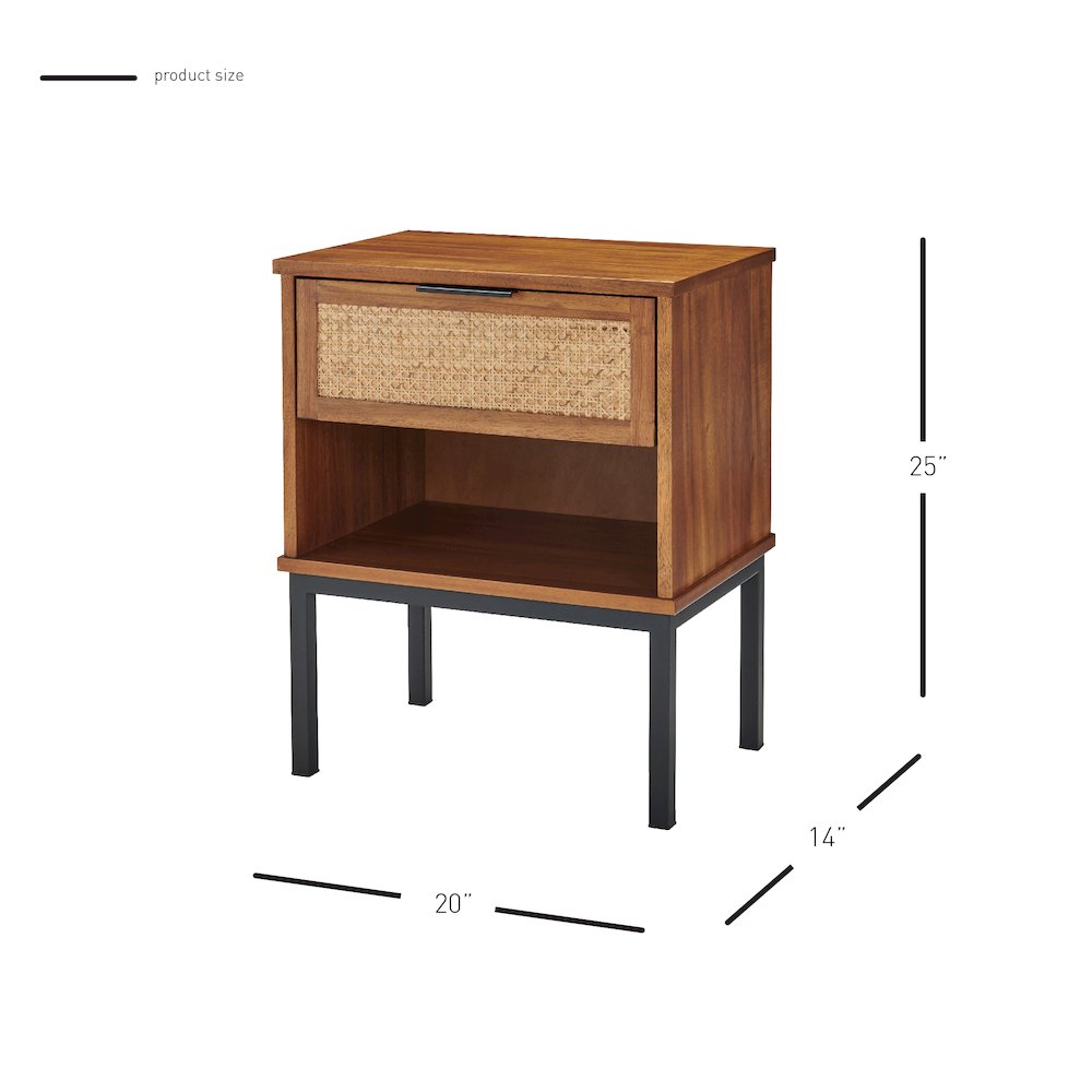Caine Rattan Nightstand. Picture 9