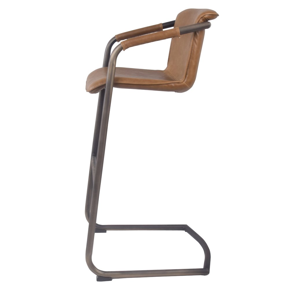 Indy Faux Leather Bar Stool, (Set of 2). Picture 2