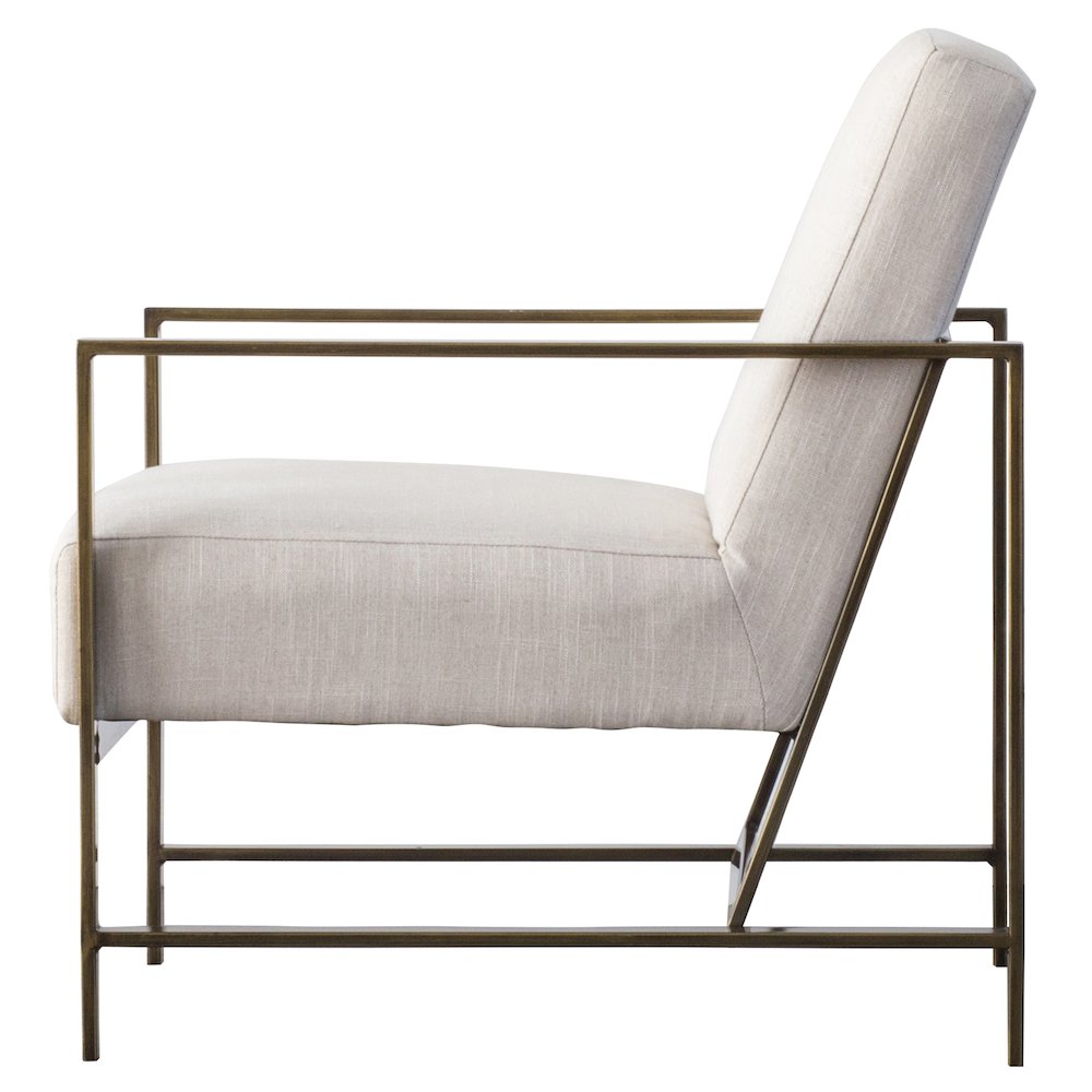 Francis Linen Accent Arm Chair. Picture 2