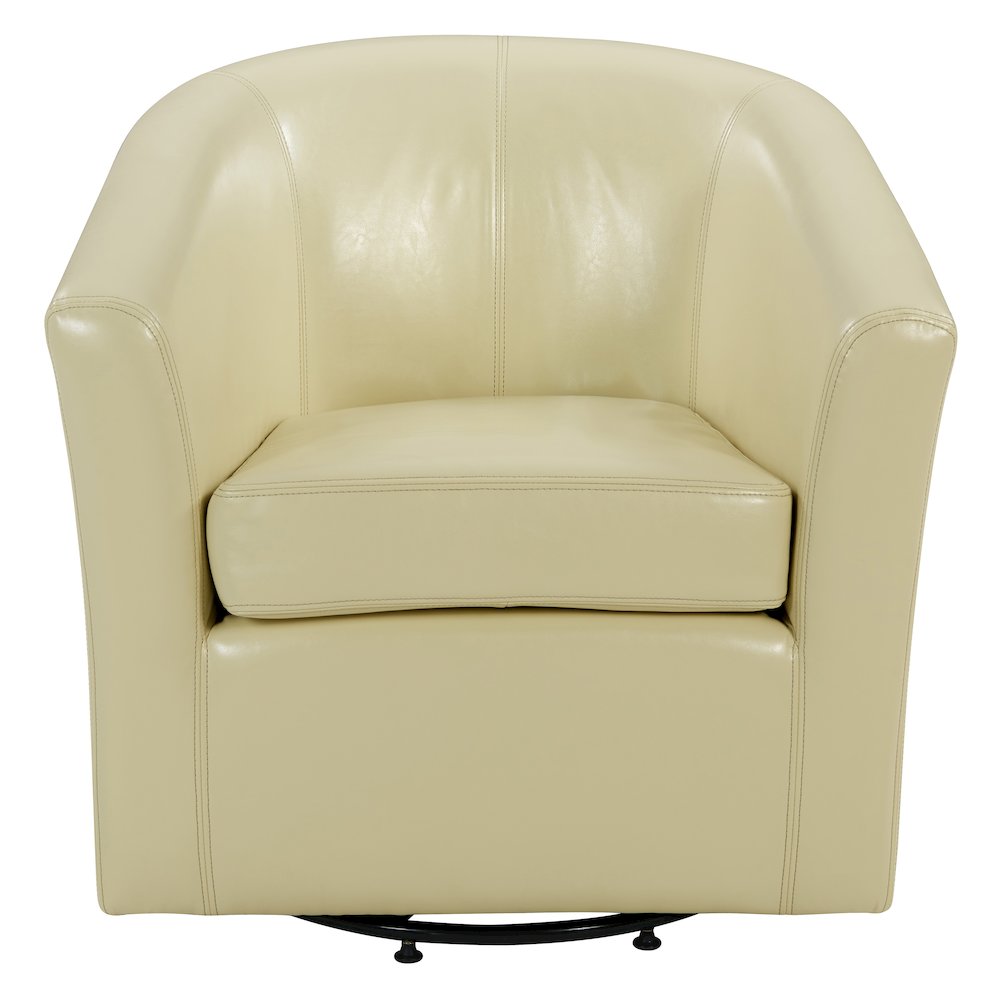 Hayden Bonded Leather Swivel Accent Arm Chair. Picture 1