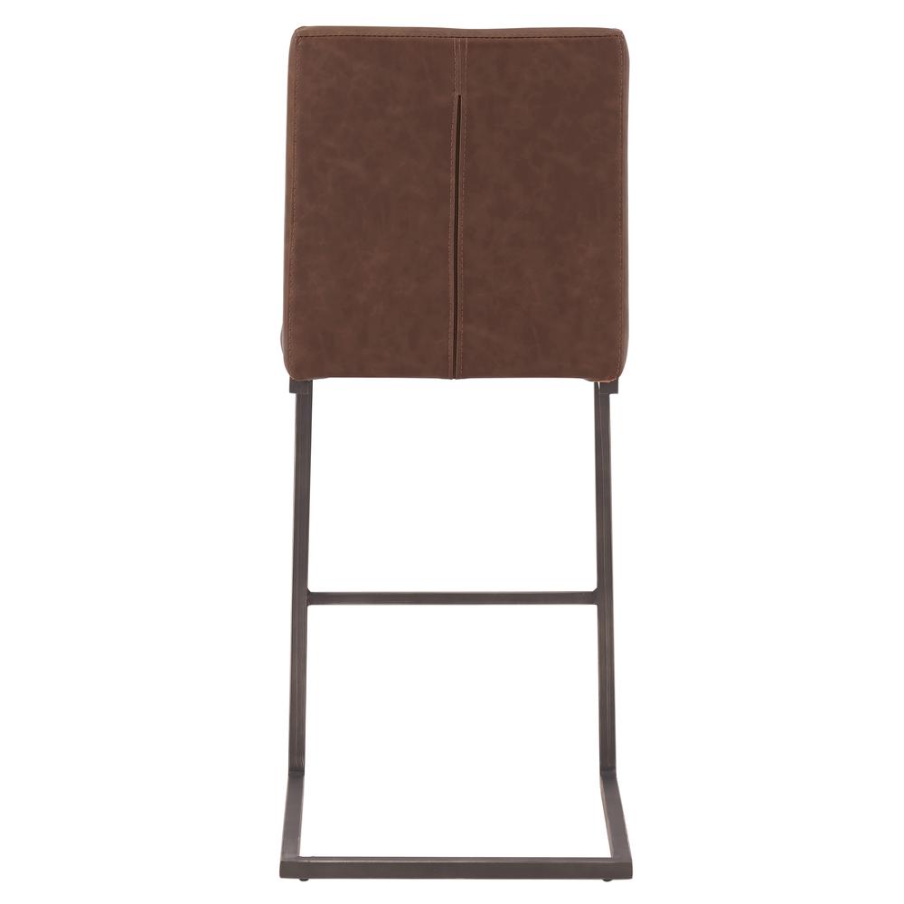 PU Leather Counter Stool,Set of 2, Antique Cigar Brown. Picture 4