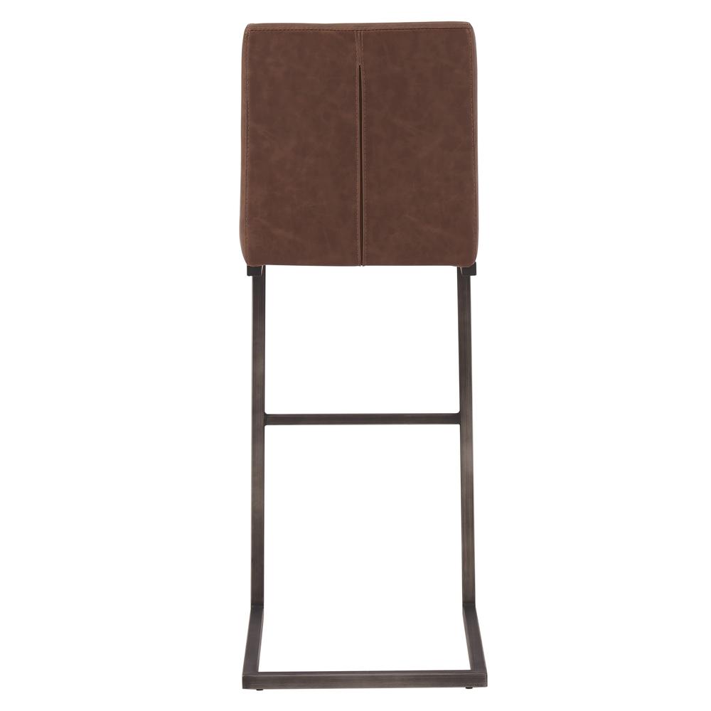 PU Leather Bar Stool,Set of 2, Antique Cigar Brown. Picture 4