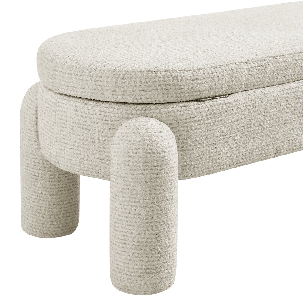 Bowden Bench - Salzburg Beige Chenille. Picture 8