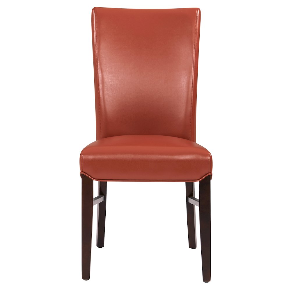 Bonded Leather Dining Chair,Set of 2, Pumpkin. Picture 2