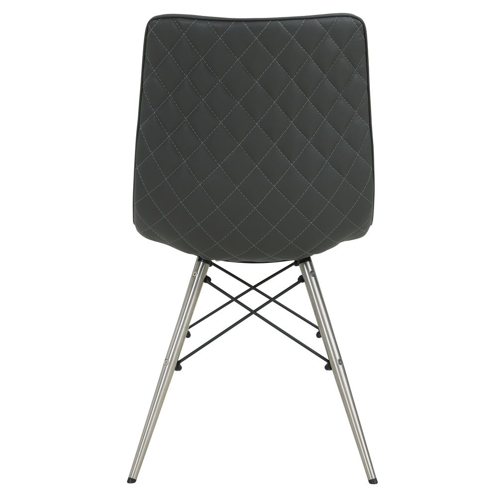Blaine PU Chair Stainless Steel Legs, (Set of 2). Picture 4