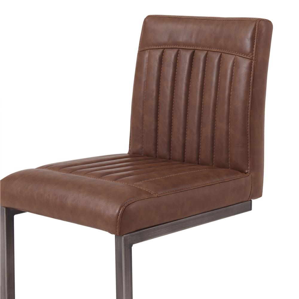 PU Leather Bar Stool,Set of 2, Antique Cigar Brown. Picture 6