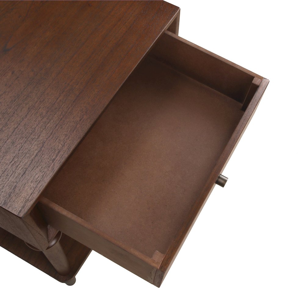 Romilda 1-Drawer Accent Table - Walnut. Picture 9