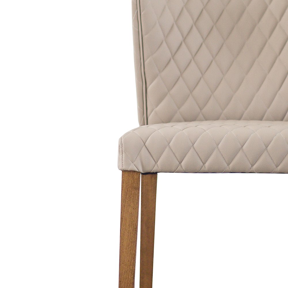 Albie Diamond Stitching Faux Leather Dining Side Chair, (Set of 2). Picture 5