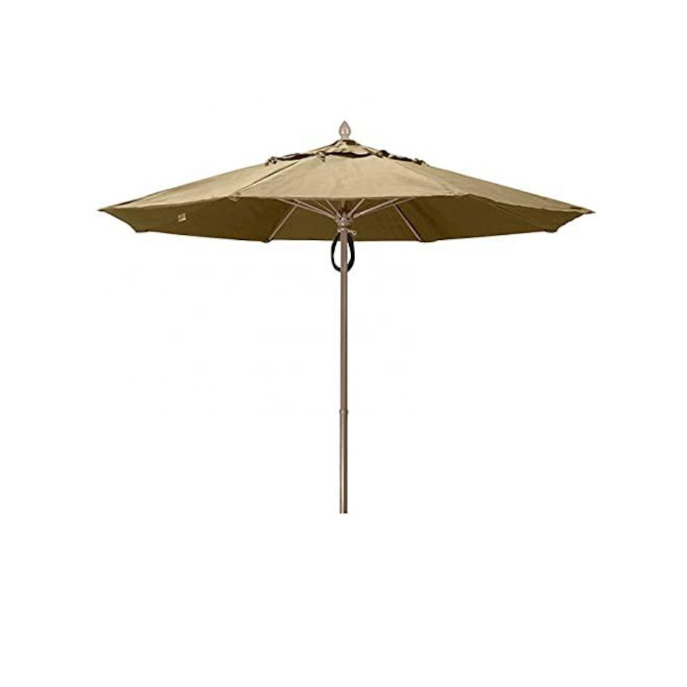 7.5' Oct Market 8 Rib with Antique Beige Marine Grade Solution Canopy. Picture 1