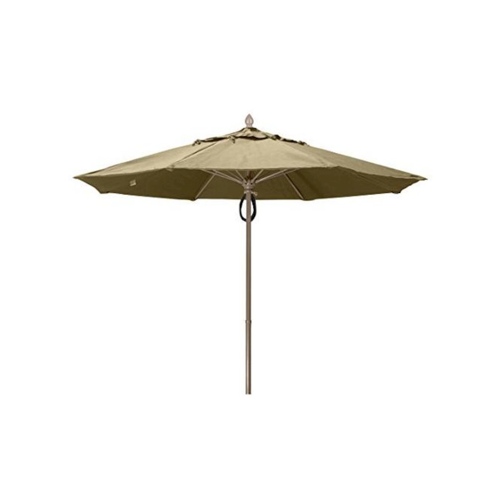 9' Oct Market 8 Rib with Antique Beige Marine Grade Solution Dyed Acrylic Canopy. Picture 1