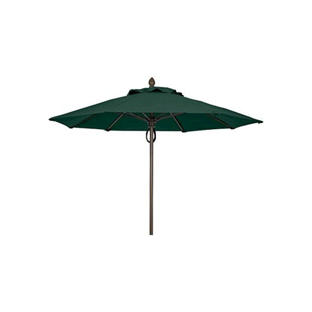 9' Oct Market 8 Rib with Forest Green Marine Grade Solution Dyed Acrylic Canopy. Picture 1