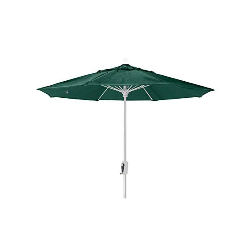 9' Oct Market 8 Rib Crank Lift with Forest Green Marine Grade Solution Canopy. Picture 1