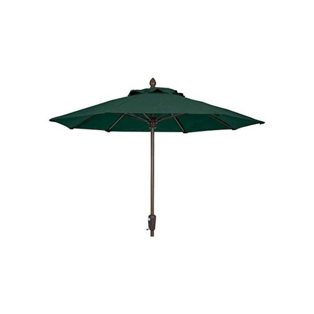 7.5' Oct Market 8 Rib Crank Lift with Forest Green Marine Grade Solution Canopy. Picture 1