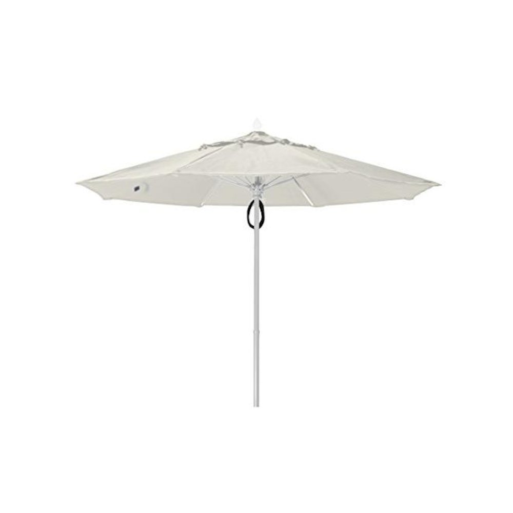 9' Oct Market 8 Rib with Natural White Marine Grade Solution Dyed Acrylic Canopy. Picture 1
