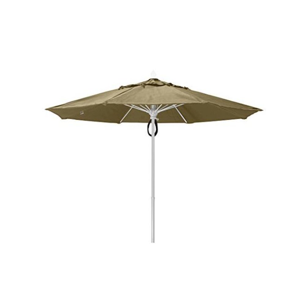 9' Oct Market 8 Rib with Antique Beige Marine Grade Solution Dyed Acrylic Canopy. Picture 1