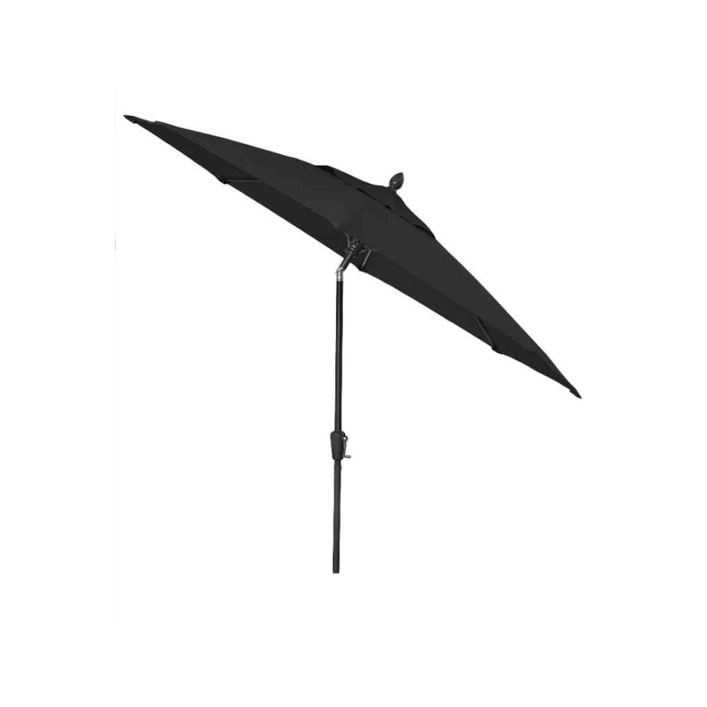7.5' Oct Patio Umbrella 6 Rib Crank with Forest Green Solution Dyed Poly Canopy. Picture 1