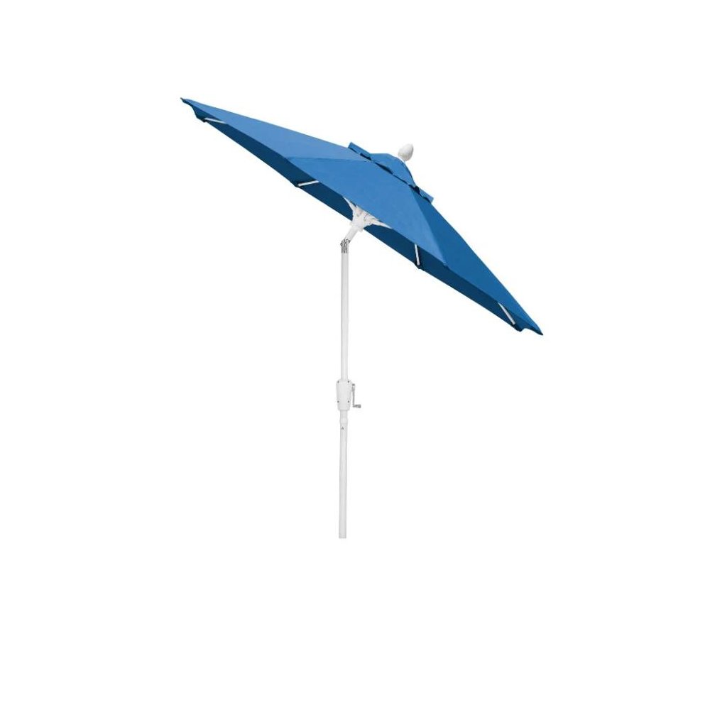 7.5' Oct Patio Umbrella 6 Rib Crank with Pacific Blue Solution Dyed Poly Canopy. Picture 1