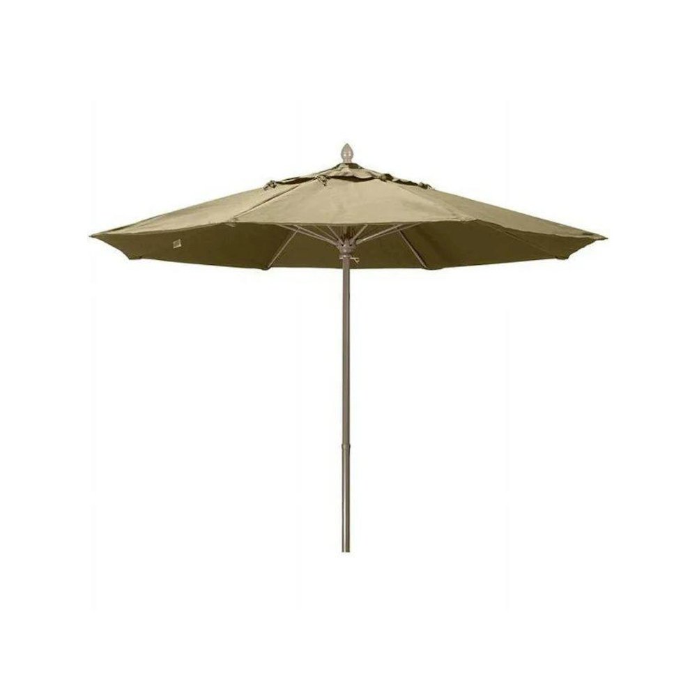 9' Oct Market 8 Rib with Antique Beige Marine Grade Solution Dyed Acrylic Canopy. Picture 1
