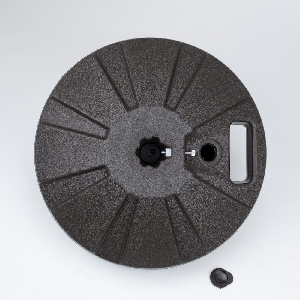 16" Dia Plastic Champagne Umbrella Base Fits 1.5" Dia Umbrella Poles. Picture 4