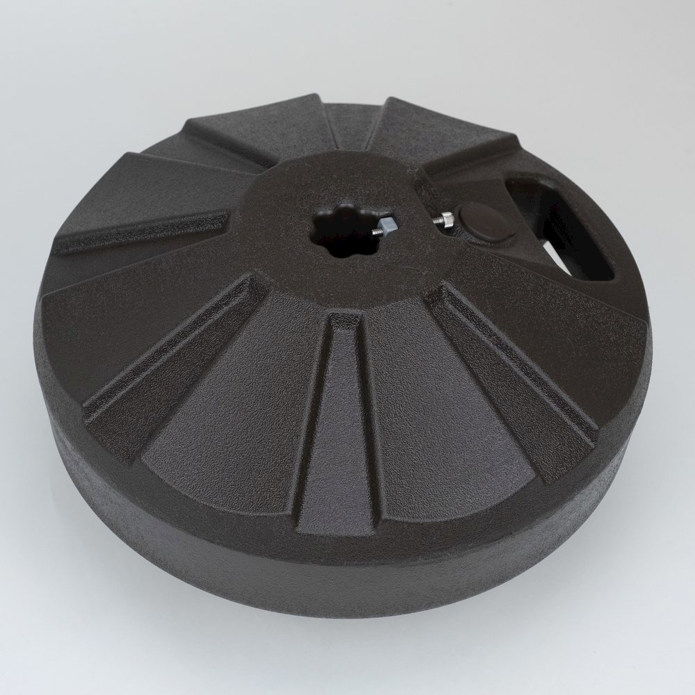 16" Dia Plastic Champagne Umbrella Base Fits 1.5" Dia Umbrella Poles. Picture 2