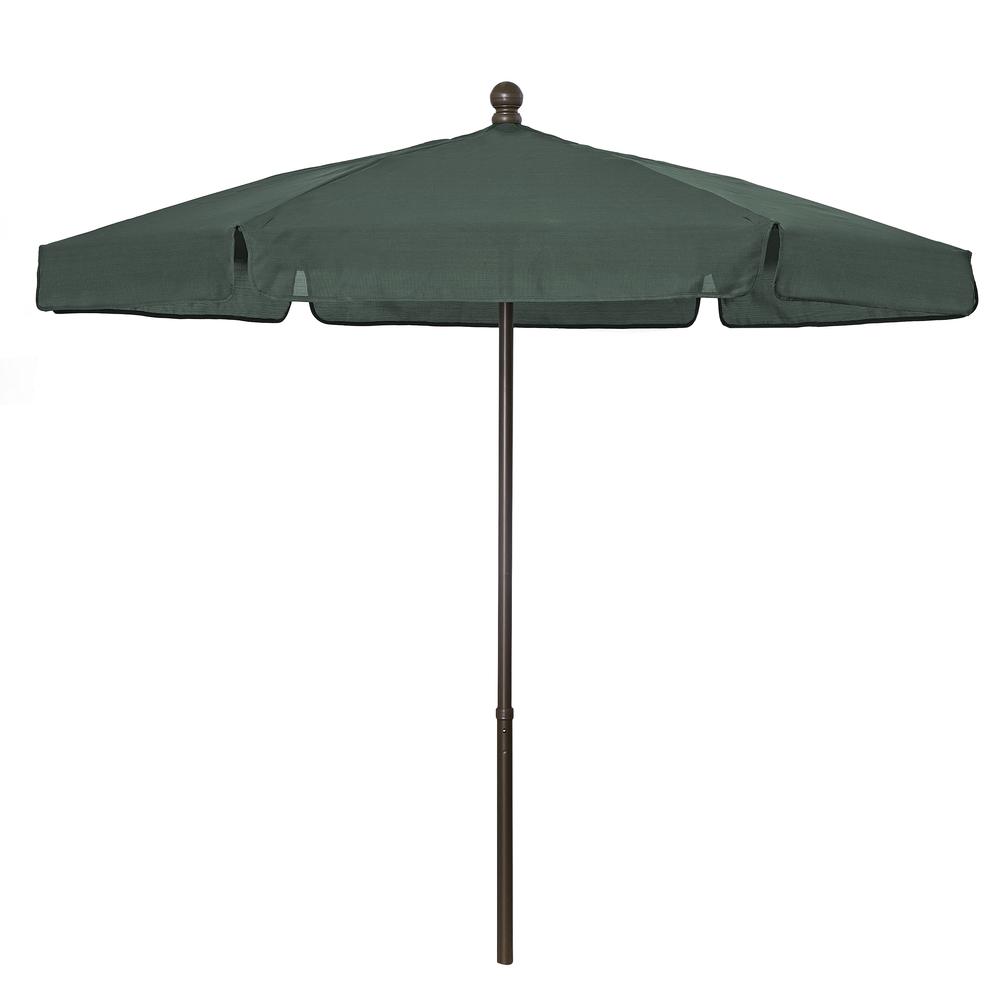 7.5' Hex Garden Umbrella 6 Rib In Forest Green Vinyl Coated Weave. Picture 1