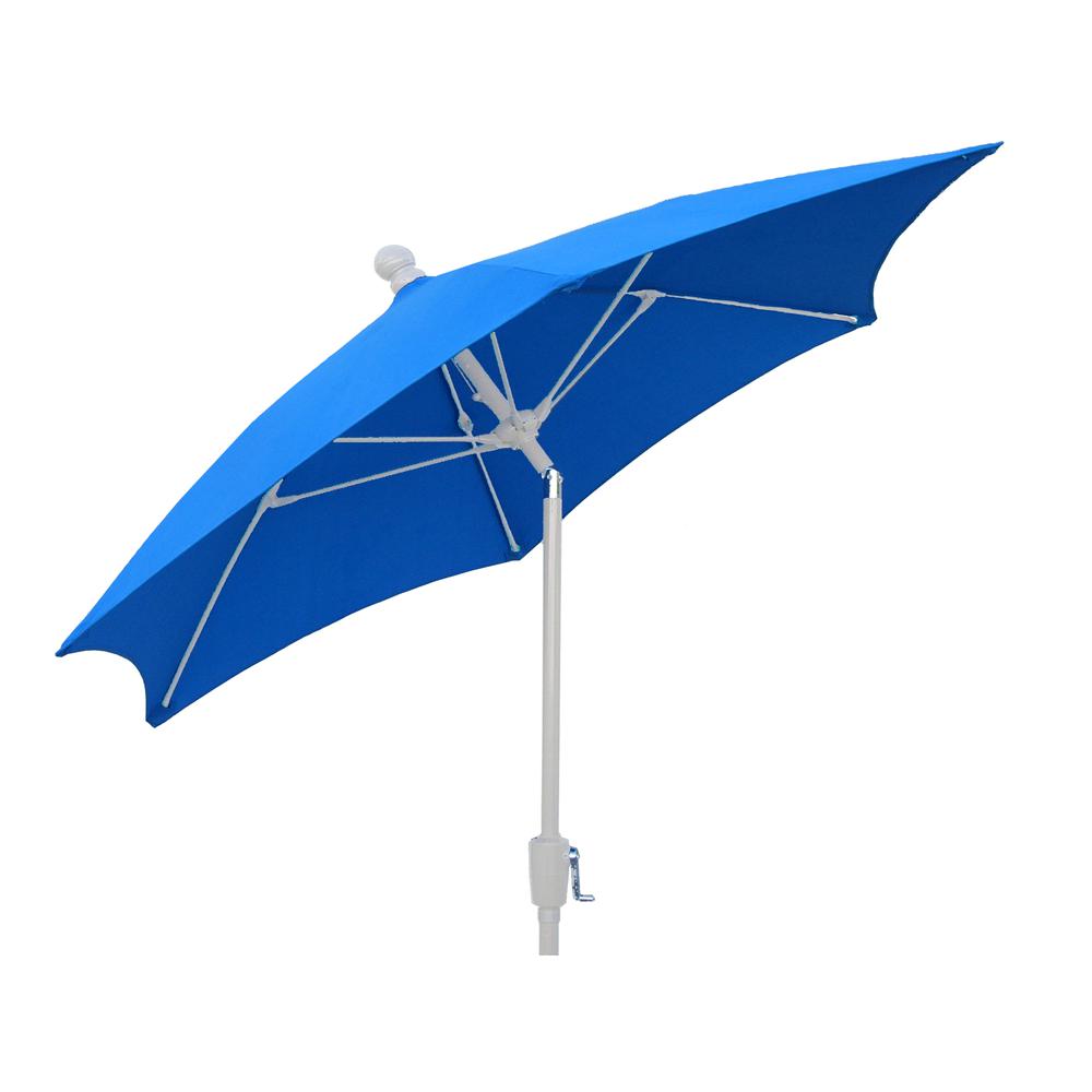 7.5' Oct Patio Tilt Umbrella 6 Rib Crank with Pacific Blue Solution Canopy. Picture 1