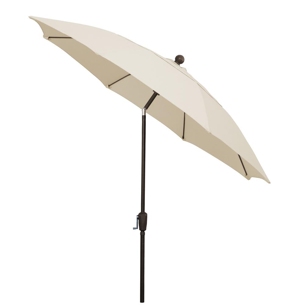 9' Oct Patio Tilt Umbrella 8 Rib Crank with Natural Solution Dyed Poly Canopy. Picture 2